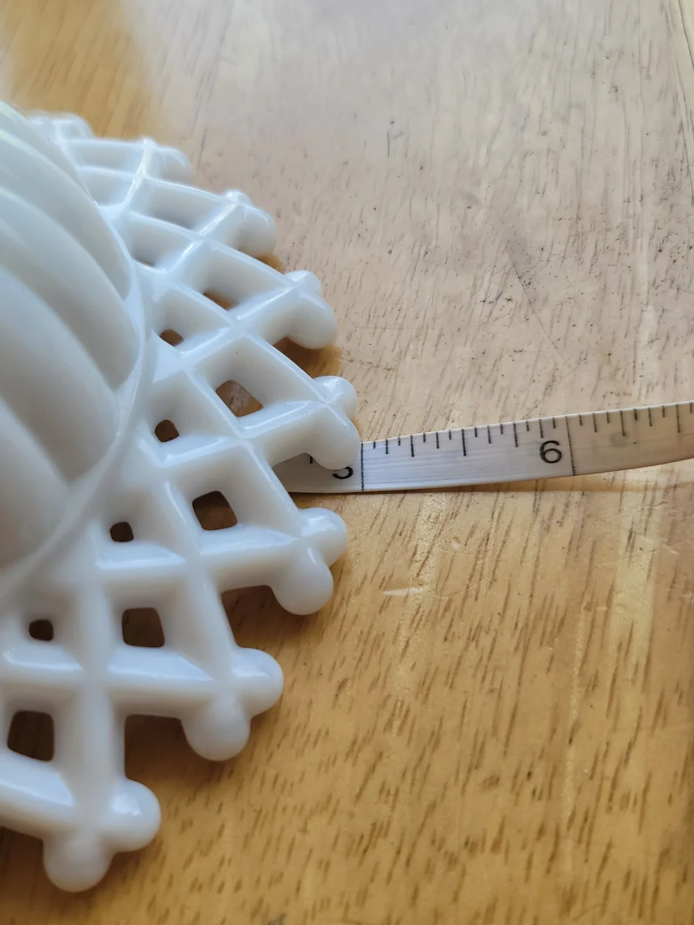 Vintage Westmoreland Milk Glass Lattice Candlestick Holder - White